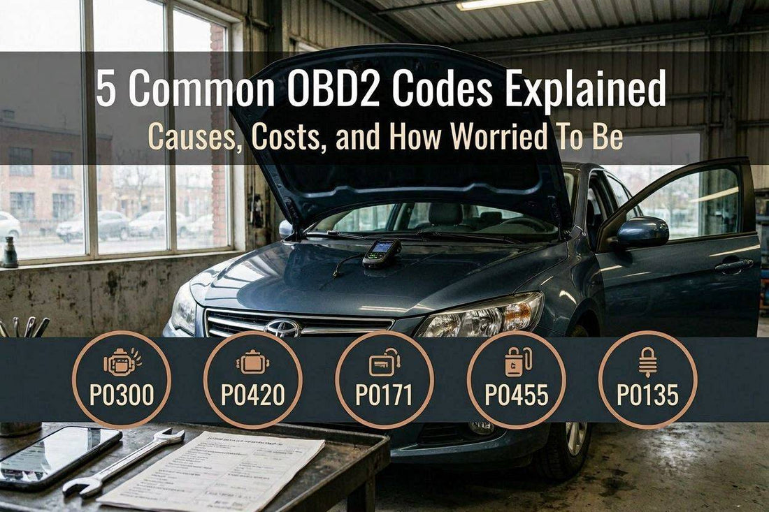 5 Common OBD2 Codes Explained: Causes, Costs, and How Worried to Be