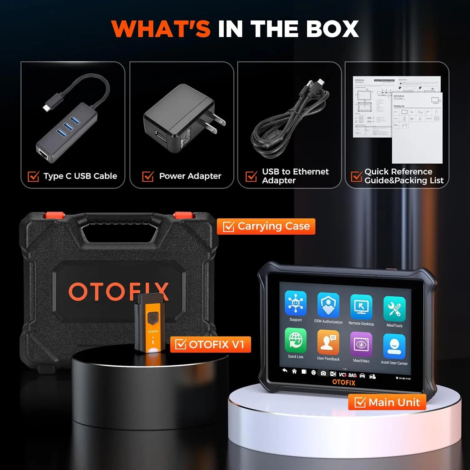 OTOFIX D1 LITE OBD2 Scanner Car Diagnostic Tool Bluetooth Wireless Bi-Directional Control OBD Automotive Scan Tool Active Test Blackbox Automotive Diagnostics