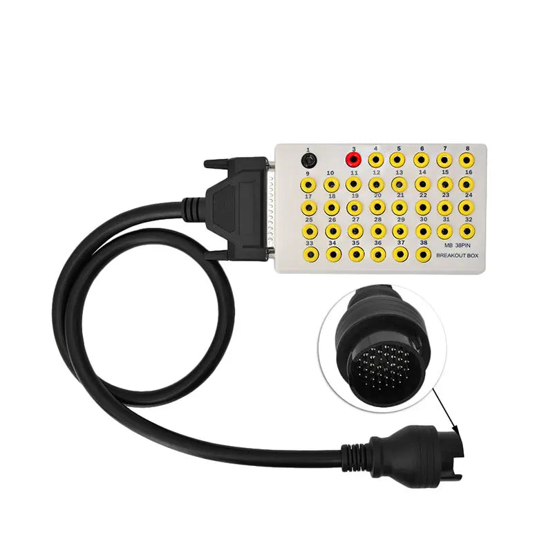 38 Pin OBD Breakout Box OBD2 Line Signal Tester Protocol Detectors CAN Data Link Diagnostic Tool For Benz Car Blackbox Automotive Diagnostics