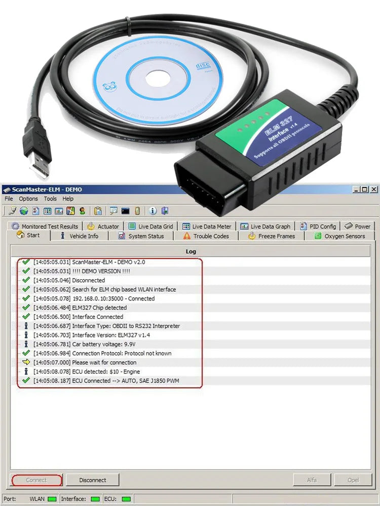 Elm327 USB V1.4 OBD2 Diagnostic Cable with Original Chip FT232RL 25K80 Chip OBD External Equipment For Ducati Motorcycles Blackbox Automotive Diagnostics