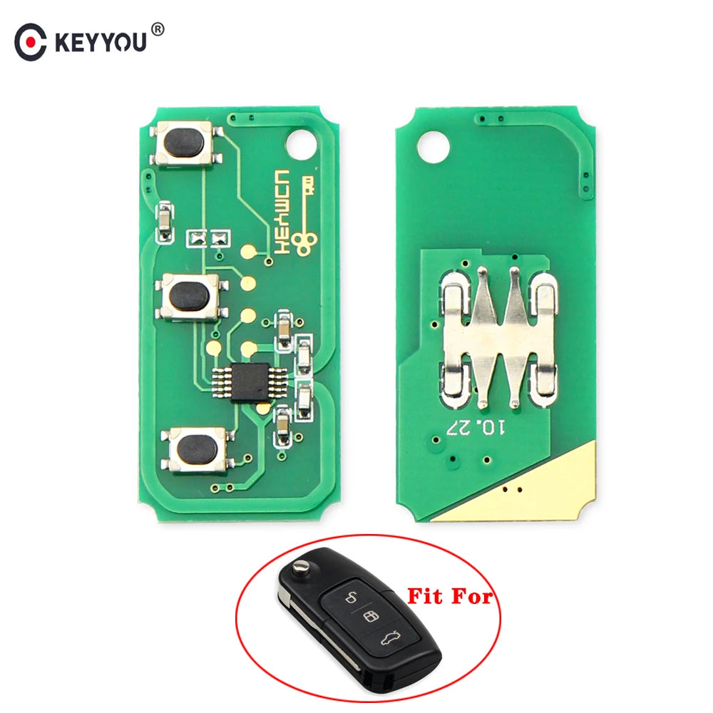 KEYYOU 433MHz 3 Buttons Remote Key Circuit Electronic Board For Ford Focus 2 3 Mondeo Fiesta C Max S Max Galaxy Blackbox Automotive Diagnostics