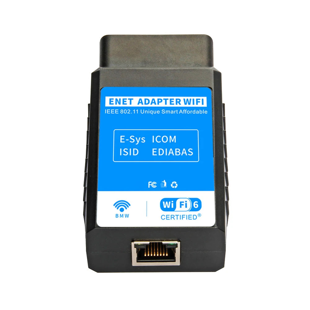 Enet Wifi Adapter for BMW F/G/I Series Obd2 Wifi CarPlay Compatible for BimmerCode,Bootmod3,MHD Work with iOS,Android Blackbox Automotive Diagnostics