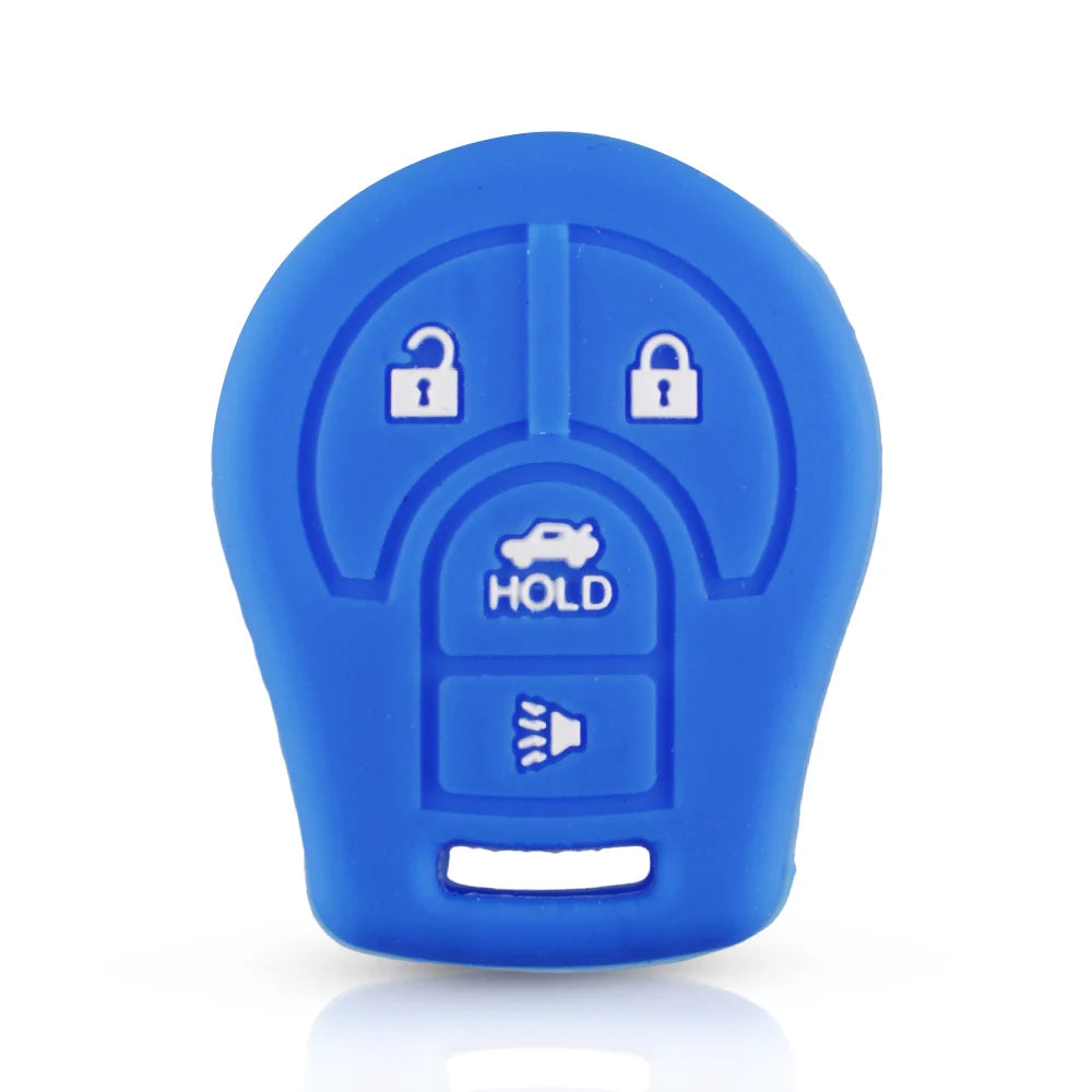 KEYYOU For Nissan Micra Qashqai Maxima Altima Sentra Versa Car Silicone 4 Button Remote Key Case Fob Cover Holder Blackbox Automotive Diagnostics