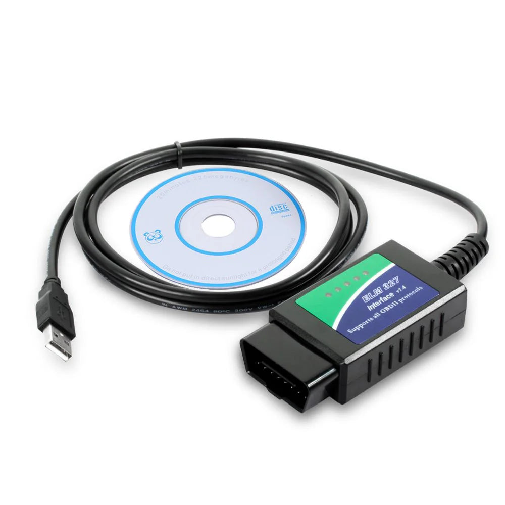 Elm327 USB V1.4 OBD2 Diagnostic Cable with Original Chip FT232RL 25K80 Chip OBD External Equipment For Ducati Motorcycles Blackbox Automotive Diagnostics