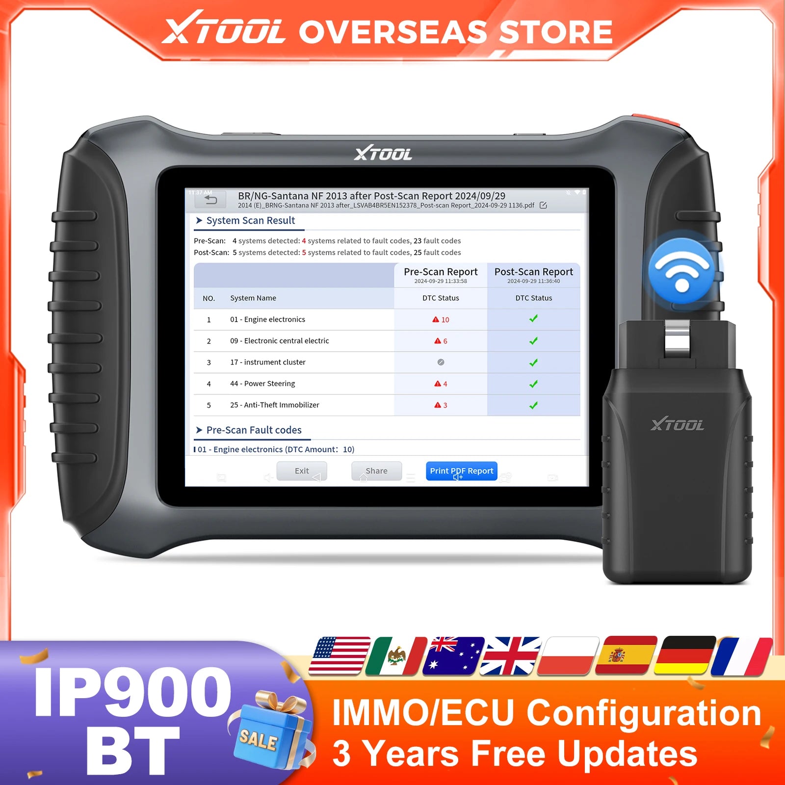 Xtool IP900 BT Automotive Diagnostic Scanner — image 2