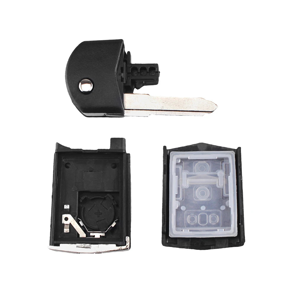 KEYYOU Folding Car Key Shell For MAZDA 2 3 5 6 RX8 MX5 Flip Remote Key Black Fob Case Cover 3 Buttons Key Car-Styling Blackbox Automotive Diagnostics
