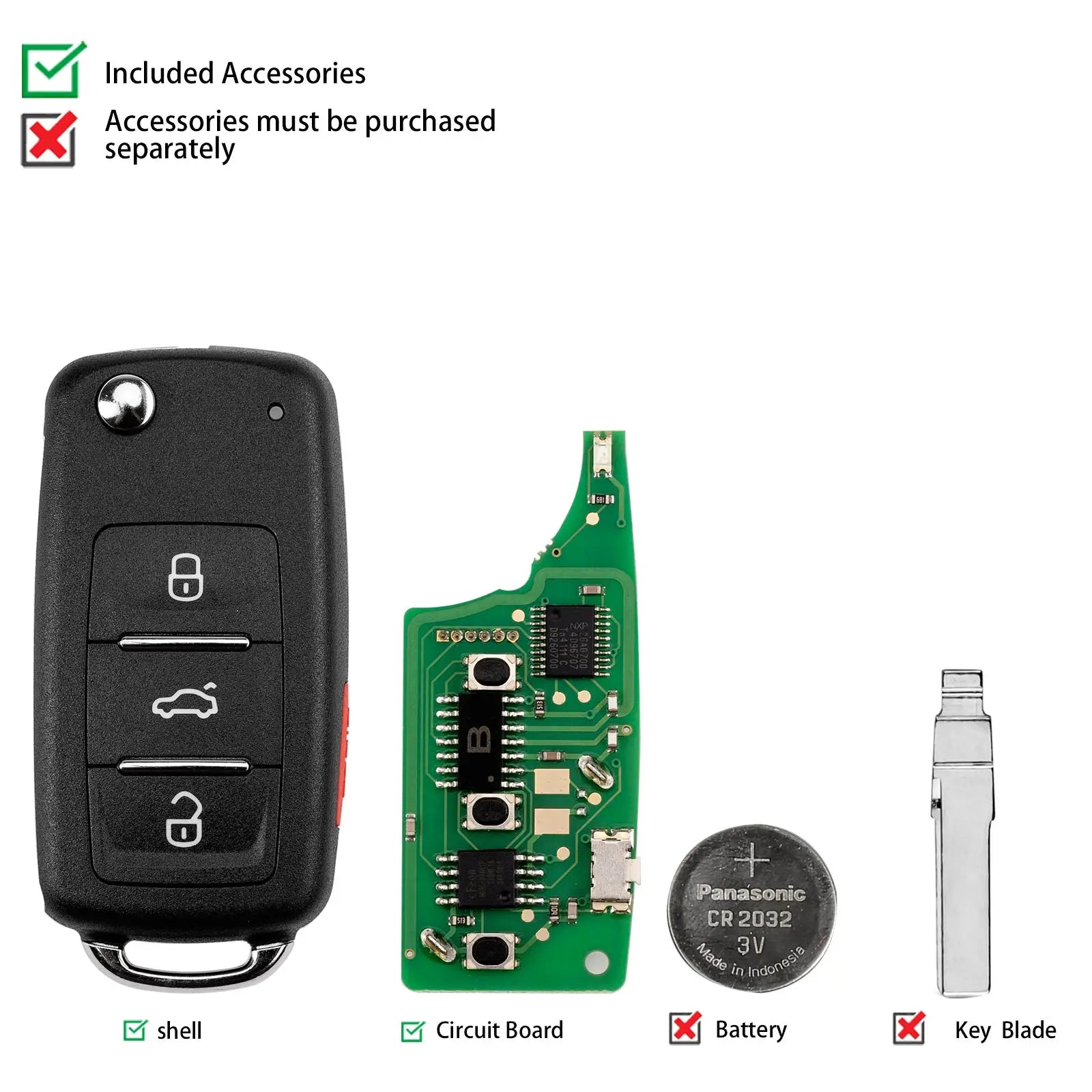 KEYDIY KD NB08-4 Remote Key — Volkswagen — image 2