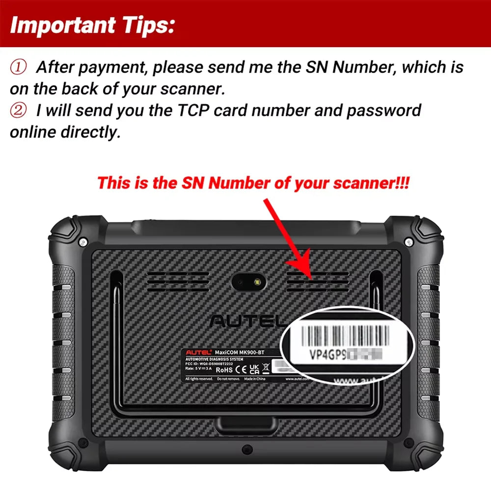 Autel MK808 S Software Update Service