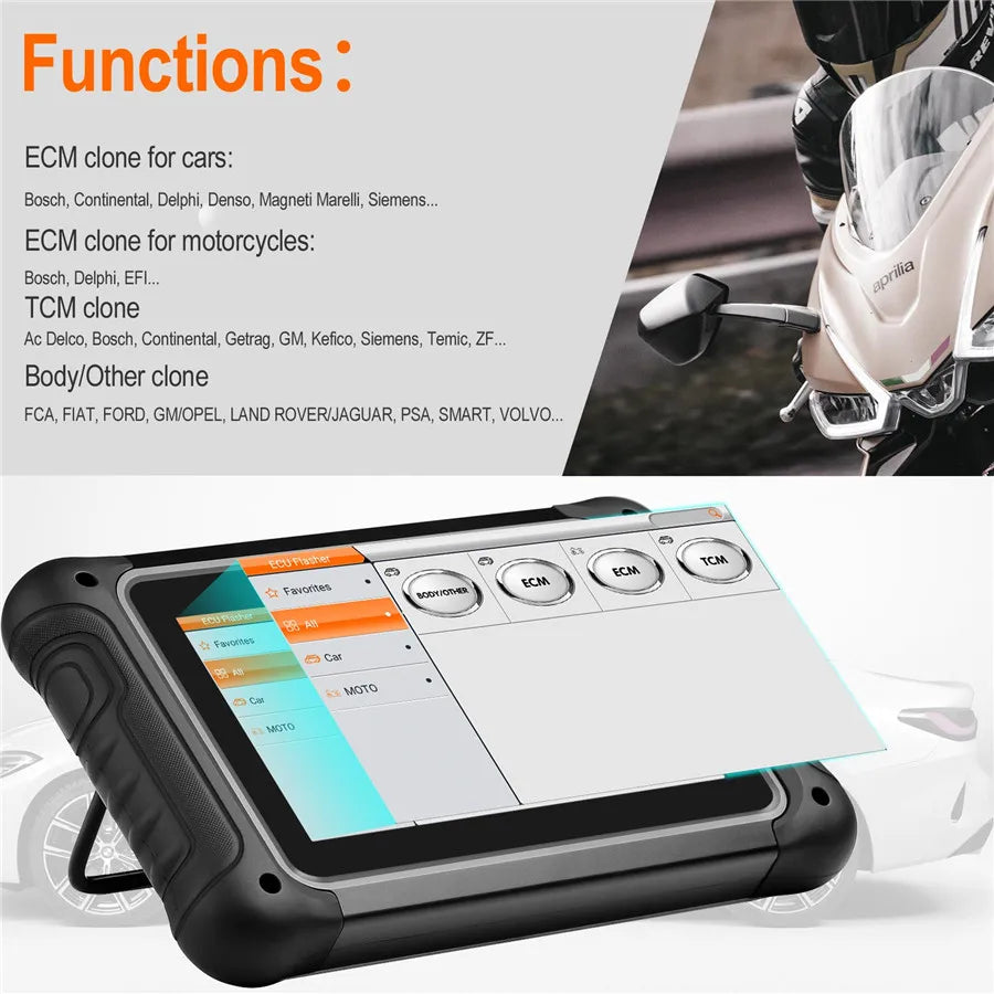 2026 Full Version OBDSTAR DC706 ECU Tool for Car and Motorcycle with ECM+TCM+BODY ECU Clone by OBD or BENCH Blackbox Automotive Diagnostics