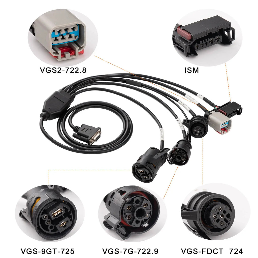 GODIAG Gearbox ISM Cable 5-in-1 Set for Mercedes Benz VGS-FDCT 724/ VGS2-722.8/ VGS-7G-TRONIC-722.9/ VGS-9GT-725/ ISM Blackbox Automotive Diagnostics