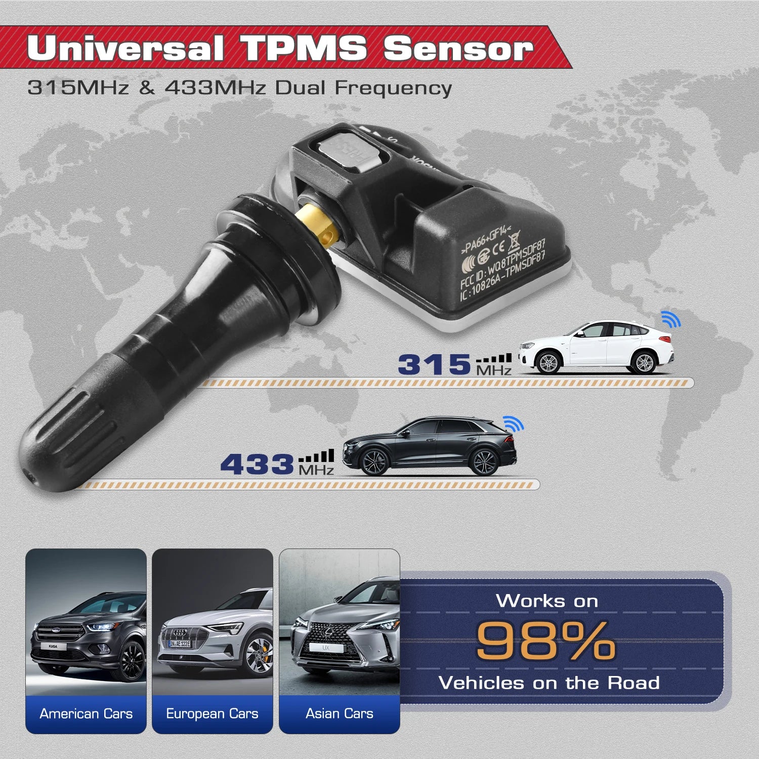 2026 Newest Autel TPMS Sensor 2in1 MX-Sensor Tire Repair Tools TPMS Sensor Programing W/ TS501 TS508 AUTEL 433 MHZ 315MHZ EU US Blackbox Automotive Diagnostics