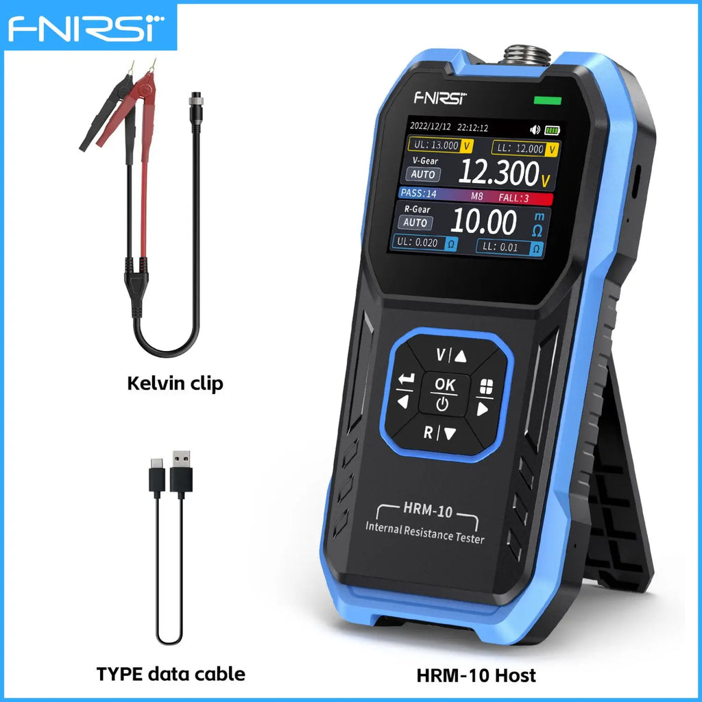 FNIRSI HRM-10 Battery Voltage Internal Resistance Tester 18650 High-precision AC Acid Lithium Lead Car Battery Capacitor Tester Blackbox Automotive Diagnostics