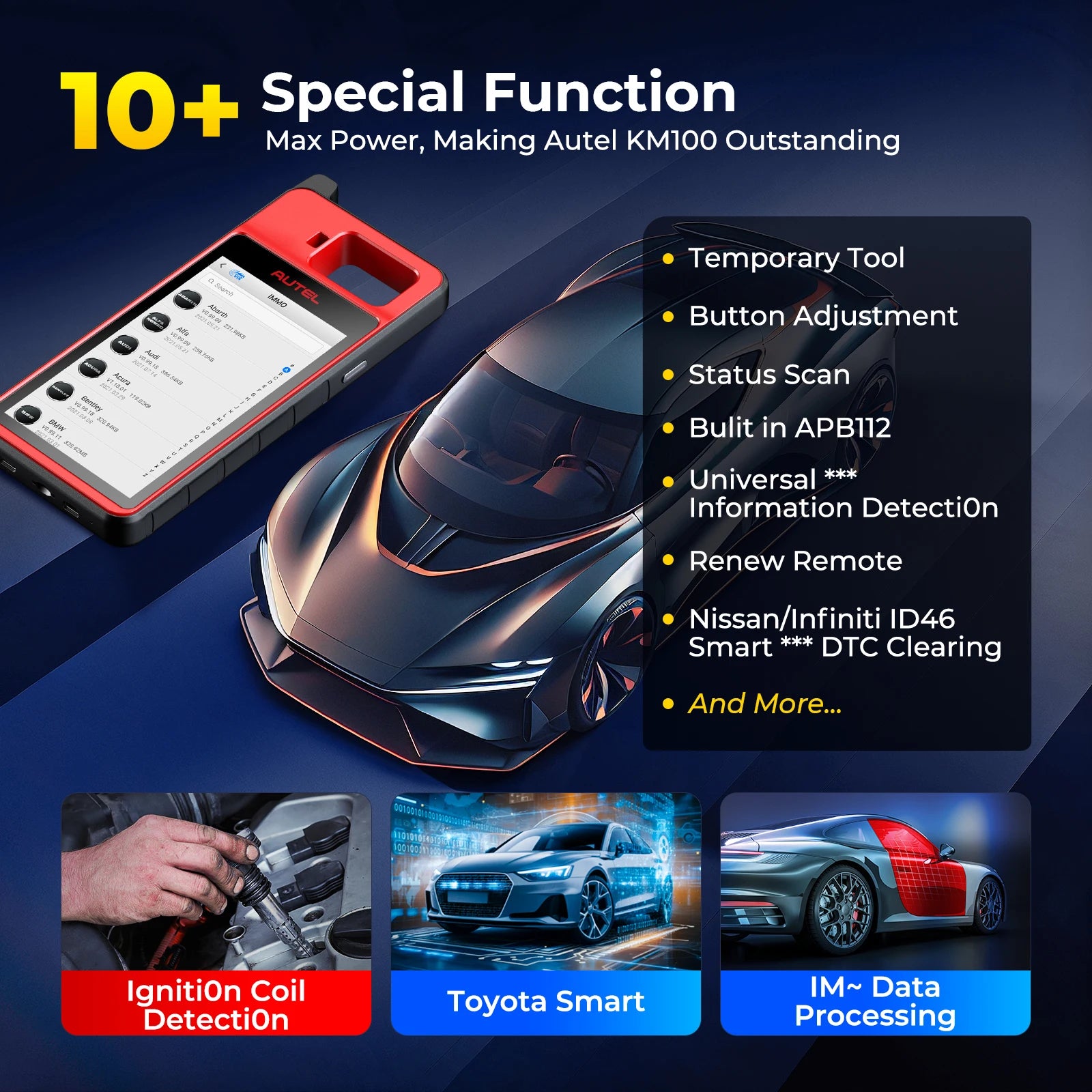 Autel KM100 Key Programmer and Immobilizer Tool