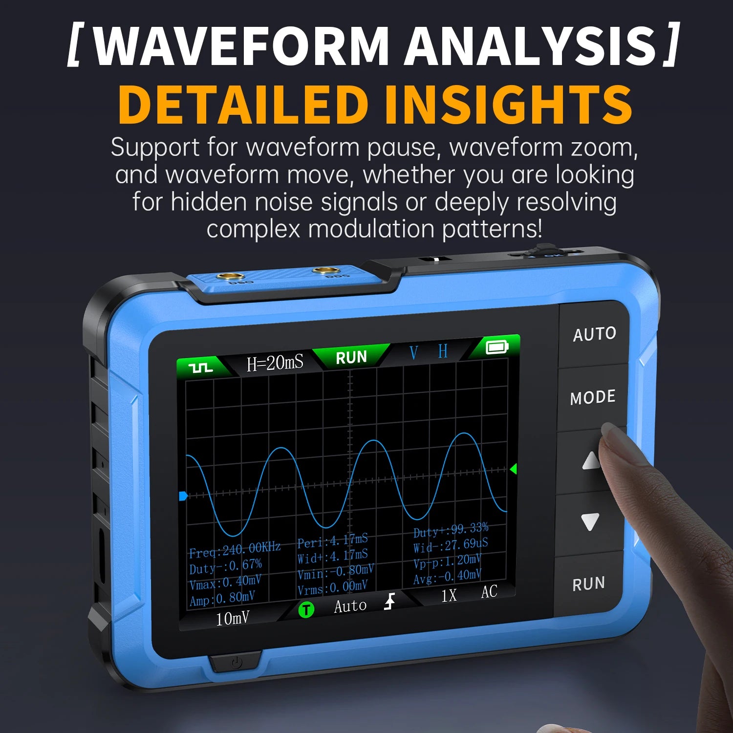 FNIRSI New DSO510 DSO152 DSO153 Mini Handheld Digital 2 IN 1 Oscilloscope Portable 48MS/s 10MHz Bandwidth Electronic Repair Tool Blackbox Automotive Diagnostics