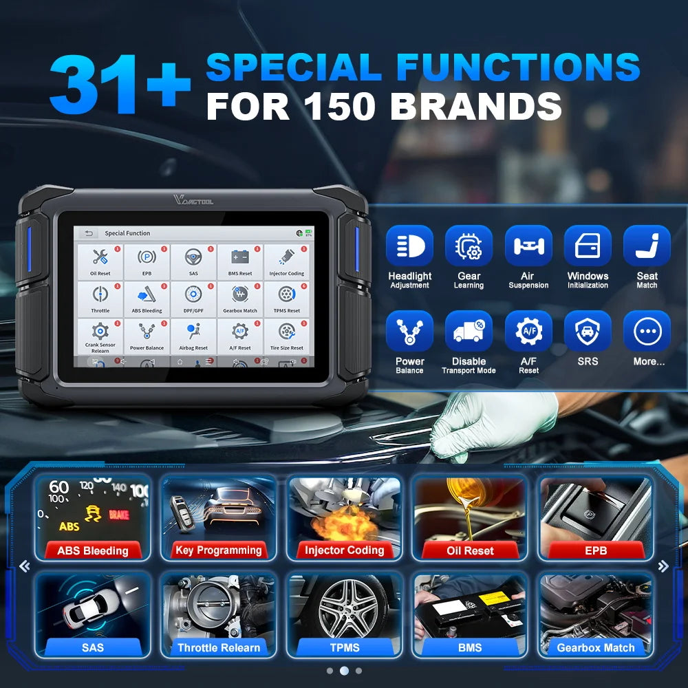 VDIAGTOOL VD70 Lite OBD2 Automotive Scanner Bi-Directional Car Diagnostic Key Tool Programmer with 31+Reset DOIP Free Updates Blackbox Automotive Diagnostics