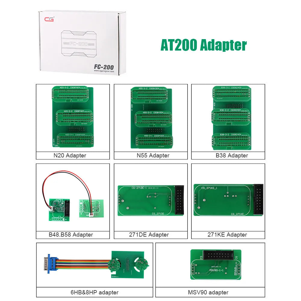 V1.3.4.1 CG FC200 ECU Programmer Full Version Support 4200 ECUs and 3 Operating Modes Upgrade of AT200 Can Choose AT200 Adapter Blackbox Automotive Diagnostics