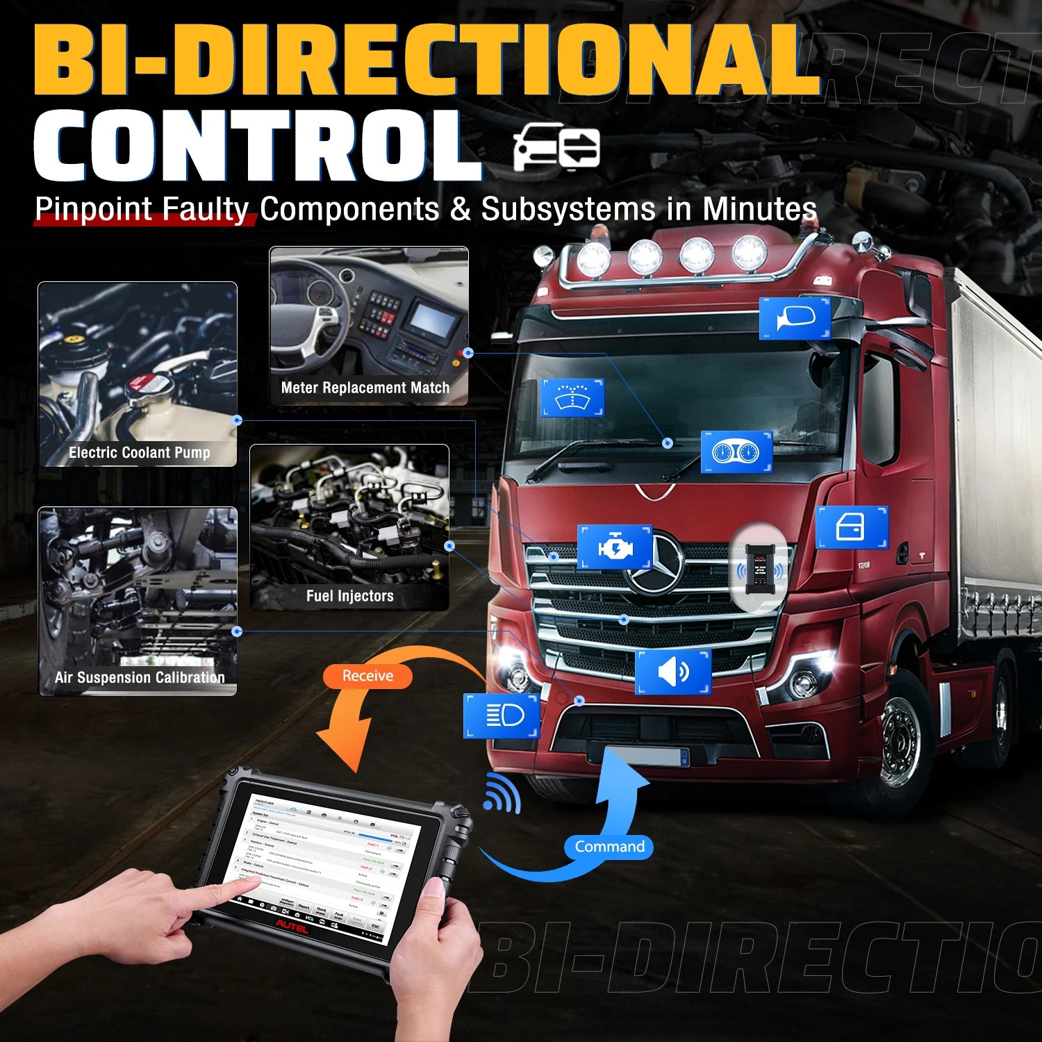 Autel MaxiSys MS909CV Bidirectional Diagnostic Scanner