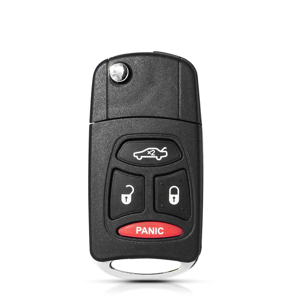KEYYOU 4 Button Remote Flip Folding Key Shell Case For Chrysler 300 300C Aspen Dodge Magnum Dakota Durango RAM Charger Jeep CY22 Blackbox Automotive Diagnostics