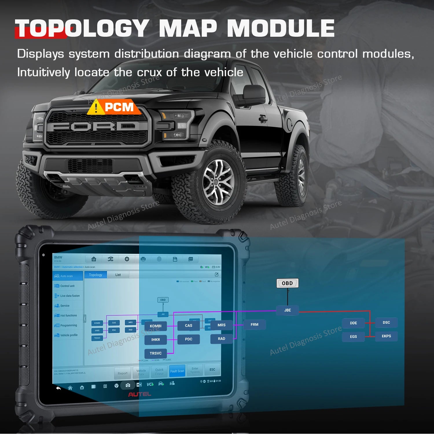 Autel MaxiCOM Ultra Bidirectional Diagnostic Scanner