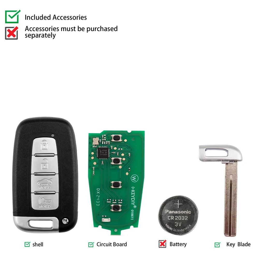 KEYDIY KD ZB04-4 Remote Key — Hyundai — image 2
