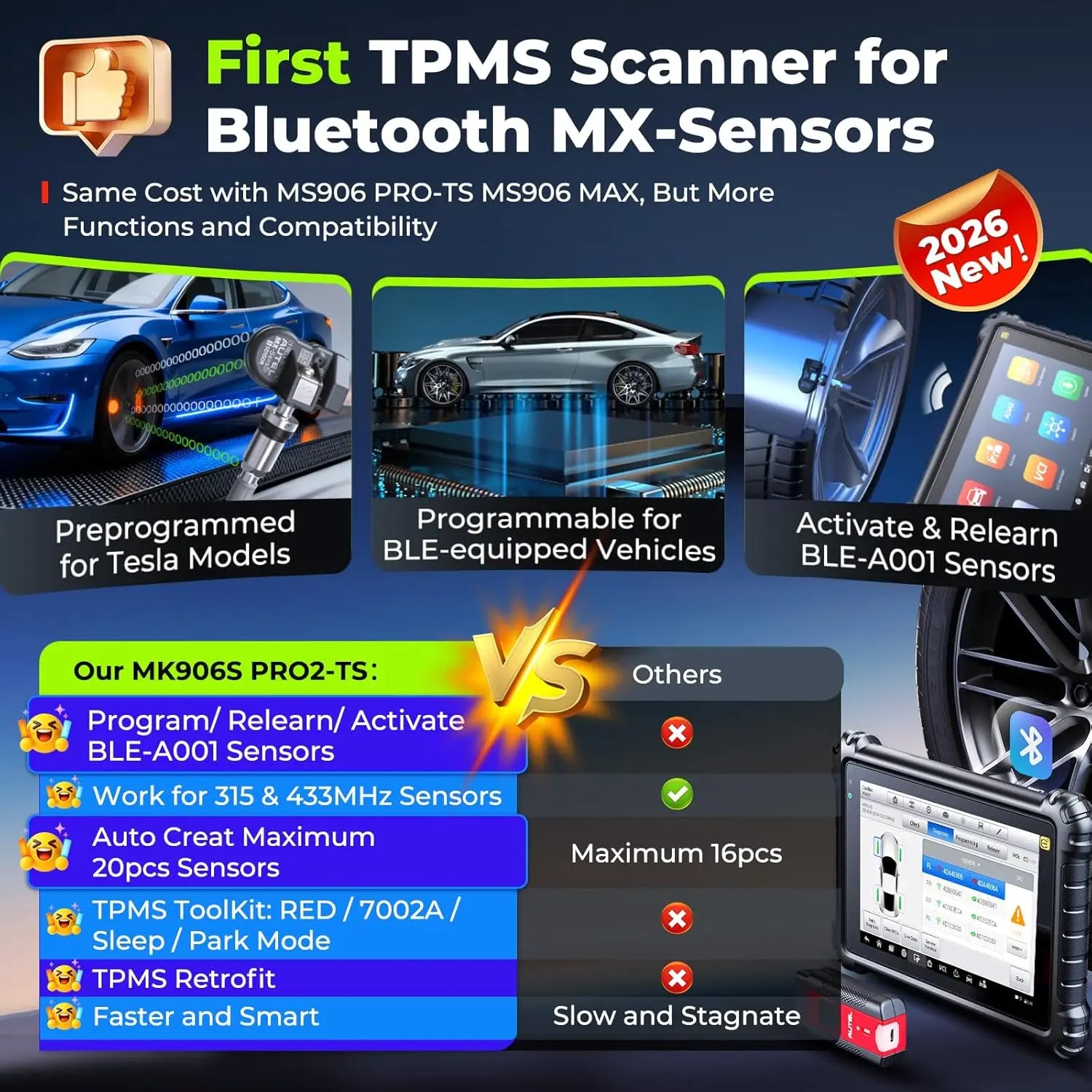 Autel MaxiCOM MK906(S) Pro TPMS Relearn Tool