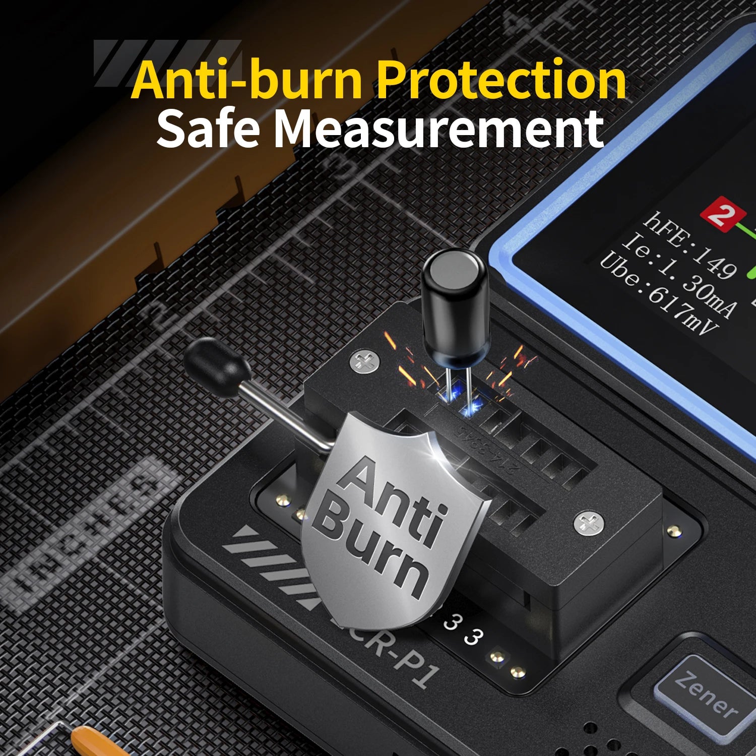 FNIRSI LCR-P1 Transistor Tester Diode Triode Capacitance Resistance Meter LCR ESR Meter NPN PNP MOSFET IR Multifunction Tester Blackbox Automotive Diagnostics