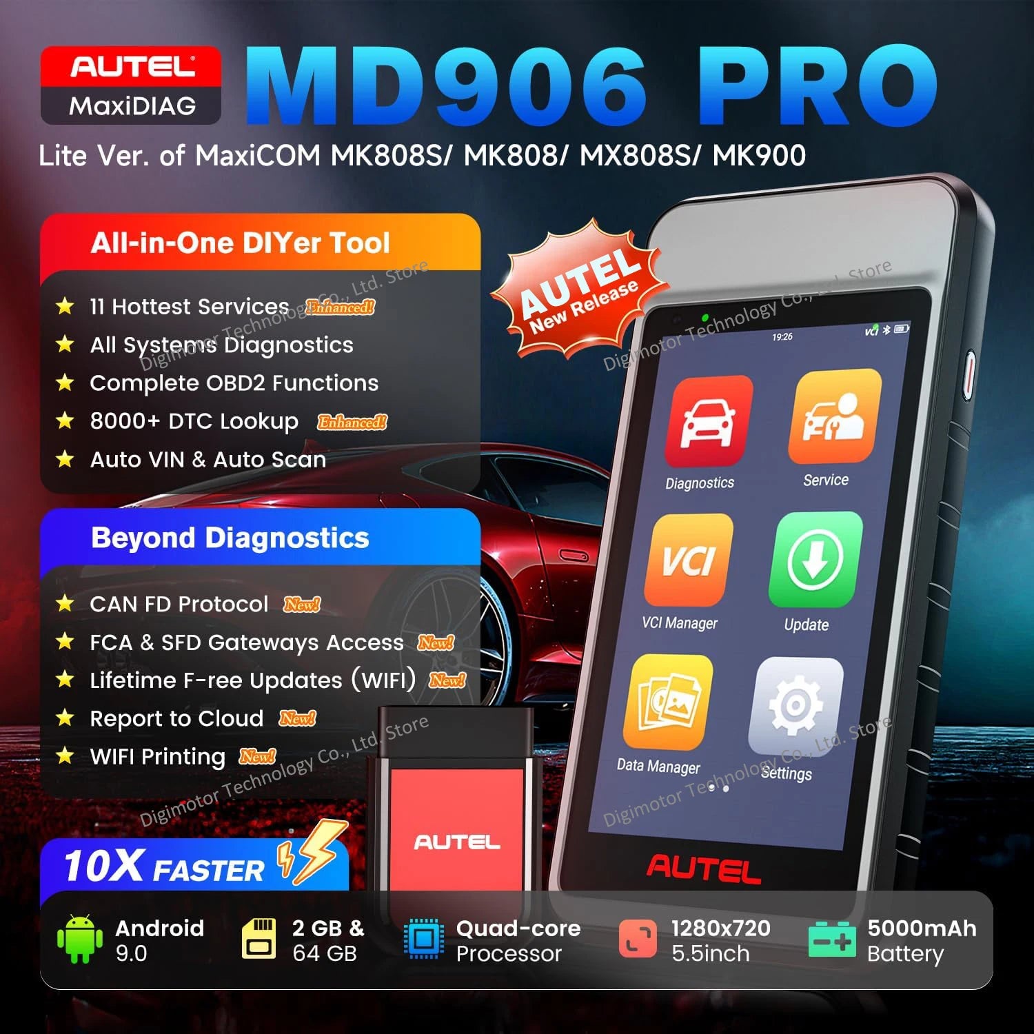 Autel MD906 Pro Automotive Diagnostic Scanner — image 3