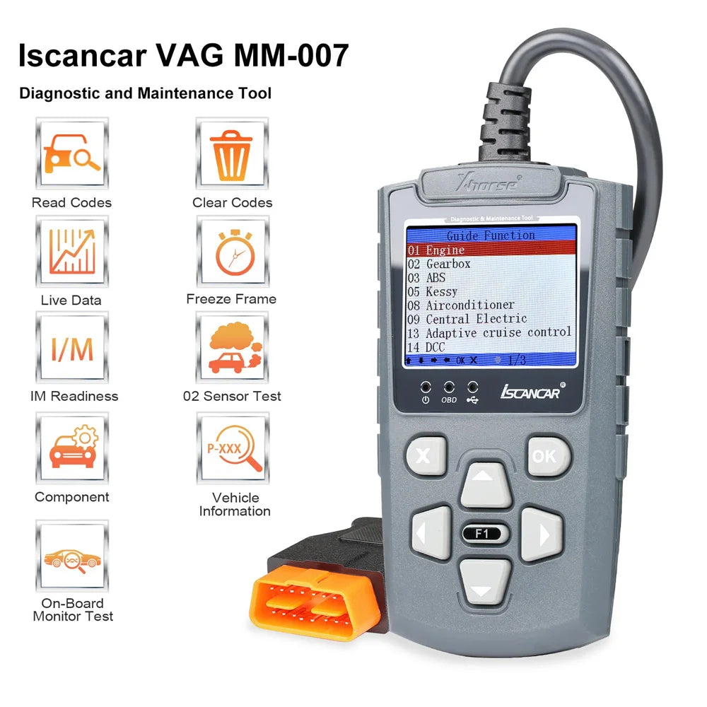 Xhorse Iscancar MM007 MM-007 Diagnostic and Maintenance Tool Support Offline Refresh for Audi/Skoda/Seat Blackbox Automotive Diagnostics