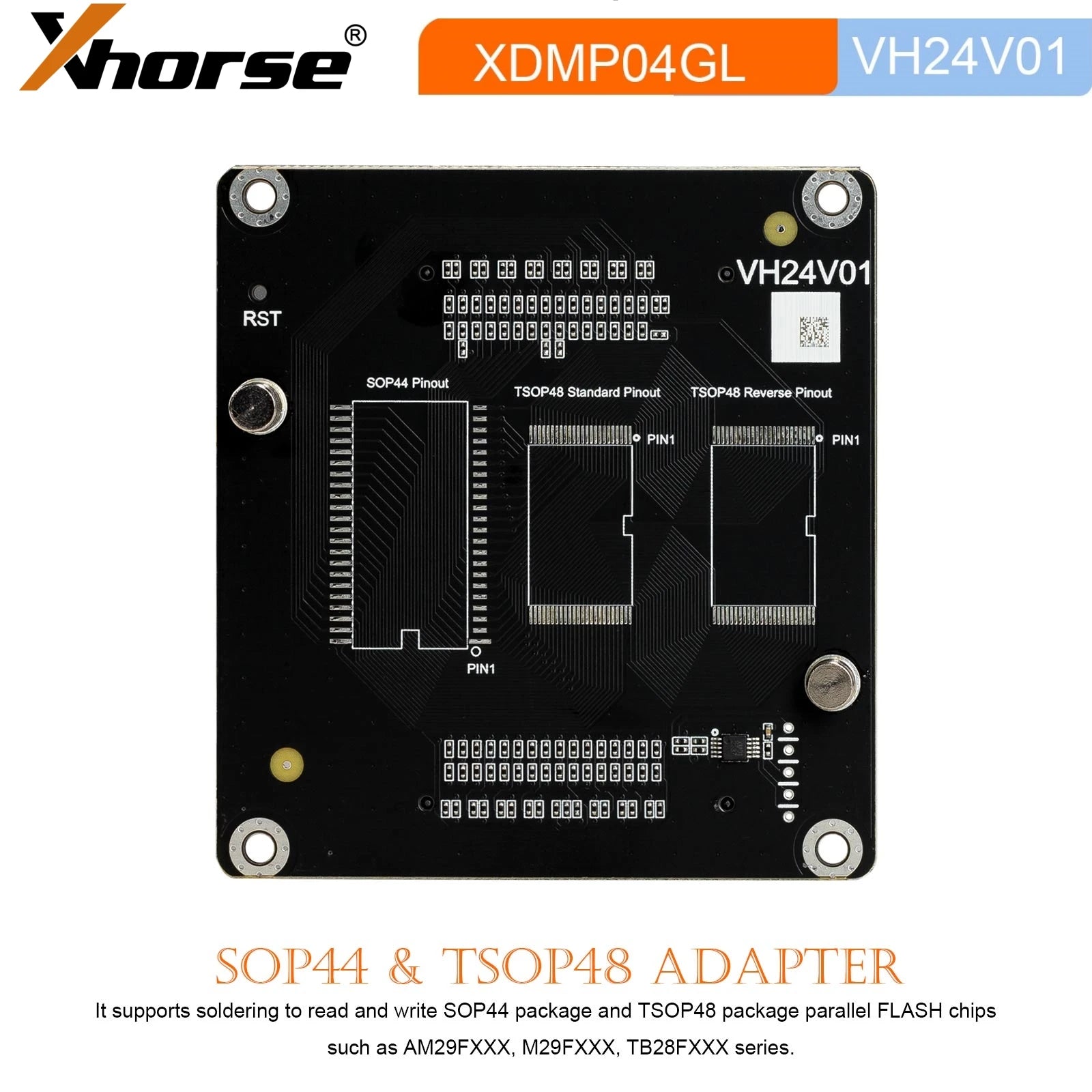 Xhorse XDMP04GL VH24 SOP44 TSOP48 used with Multi Prog Multiprog Programmer Blackbox Automotive Diagnostics