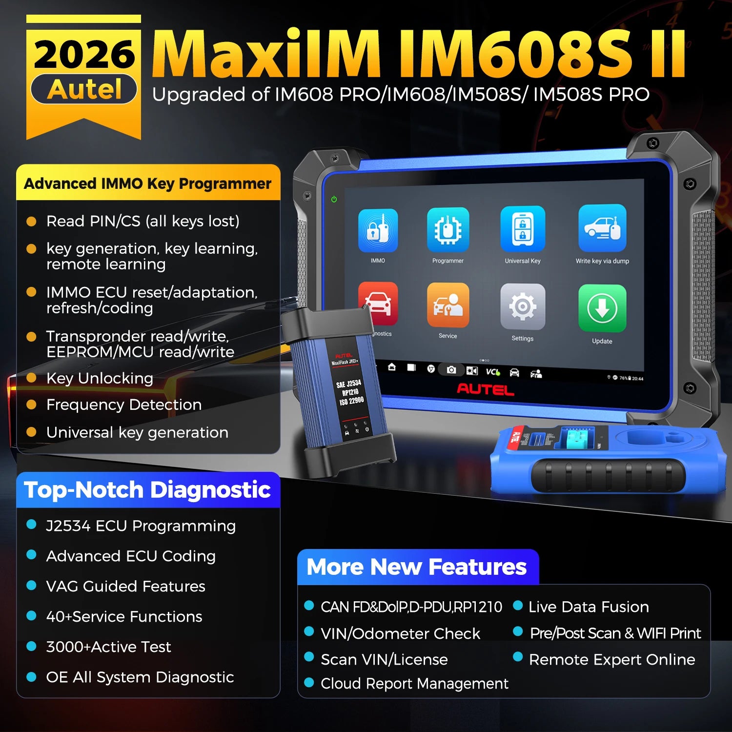 Autel MaxiIM IM608S II Key Programmer and Immobilizer Tool
