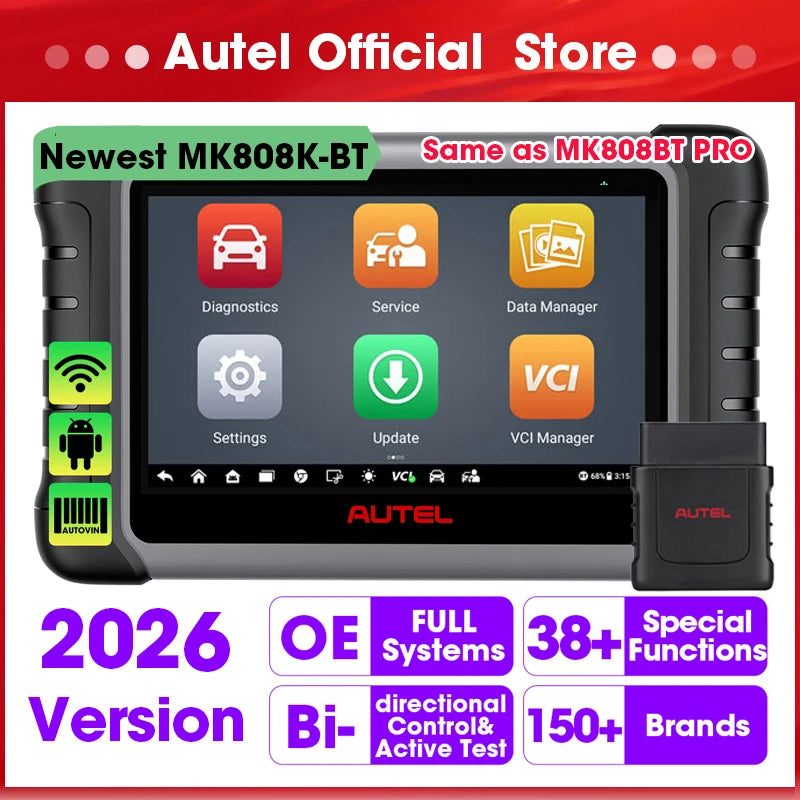 Autel MaxiCOM MK808K-BT Bidirectional Diagnostic Scanner