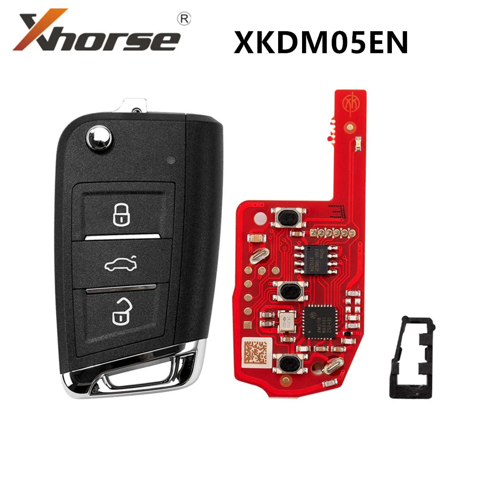 Xhorse XKDM05EN 2nd Generation MQB Style 3 Buttons Wire Remote Support Wireless Programming 5pcs/lot Blackbox Automotive Diagnostics