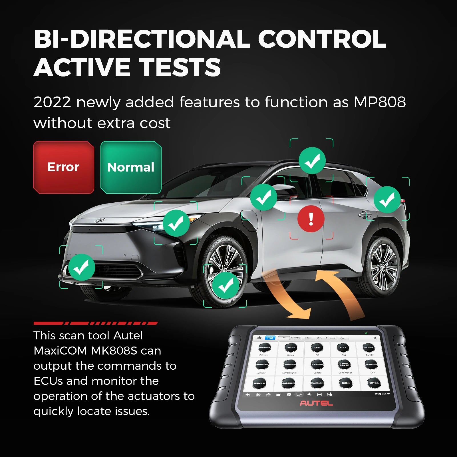 Autel MaxiCOM MK808S PRO Bidirectional Diagnostic Scanner