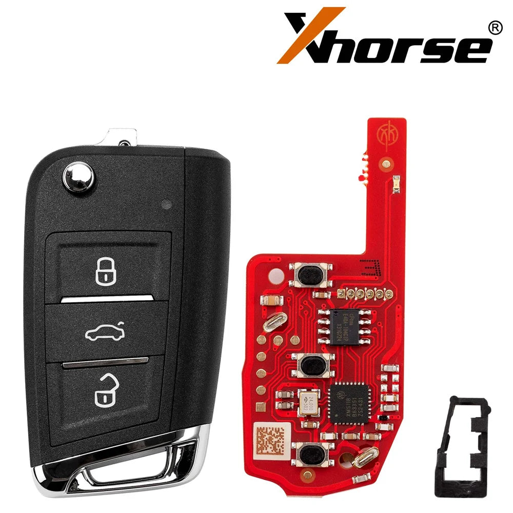Xhorse XKDM05EN 2nd Generation MQB Style 3 Buttons Wire Remote Support Wireless Programming 5pcs/lot Blackbox Automotive Diagnostics