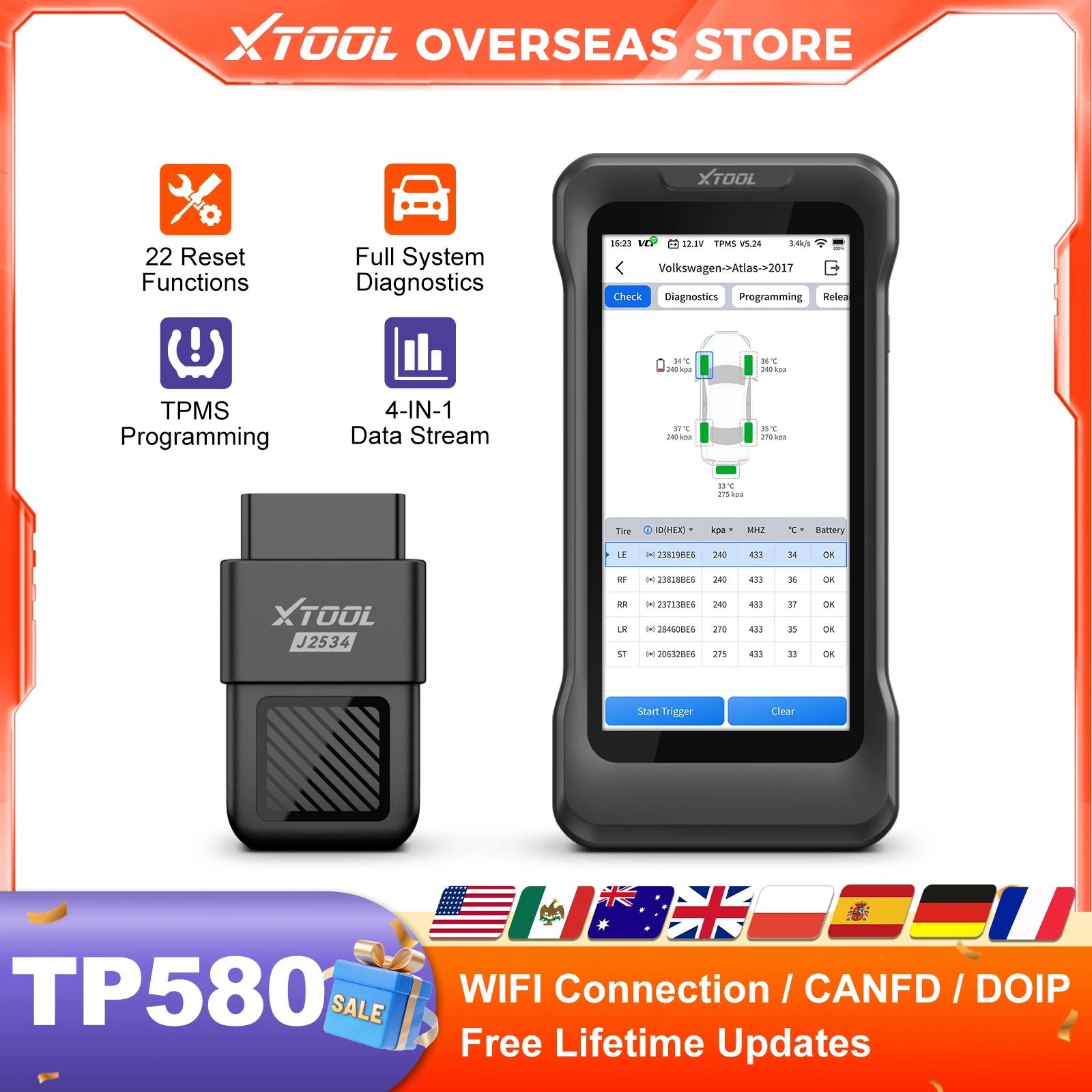Xtool TP580 TPMS Service Tool