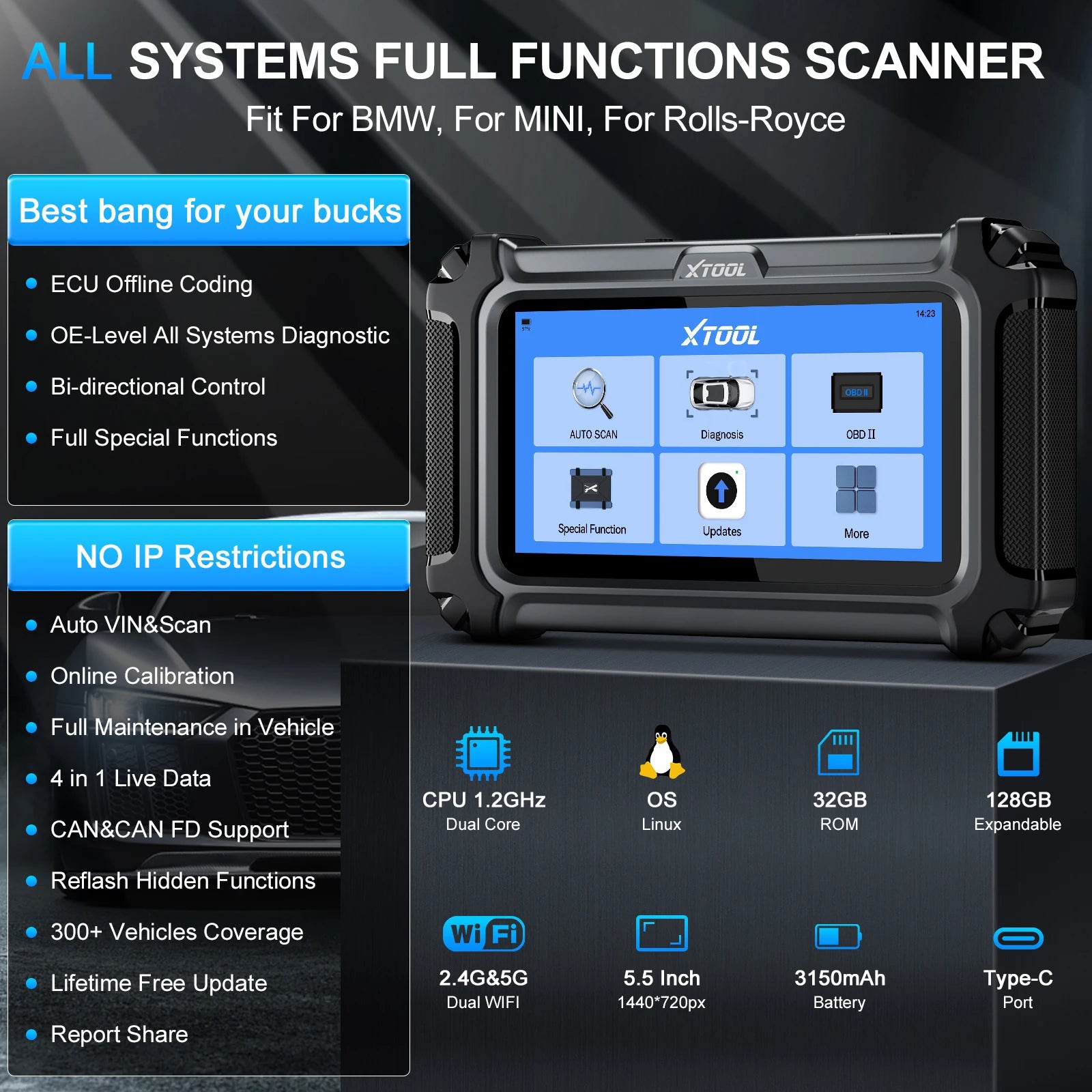 Xtool IP500 Automotive Diagnostic Scanner — image 2