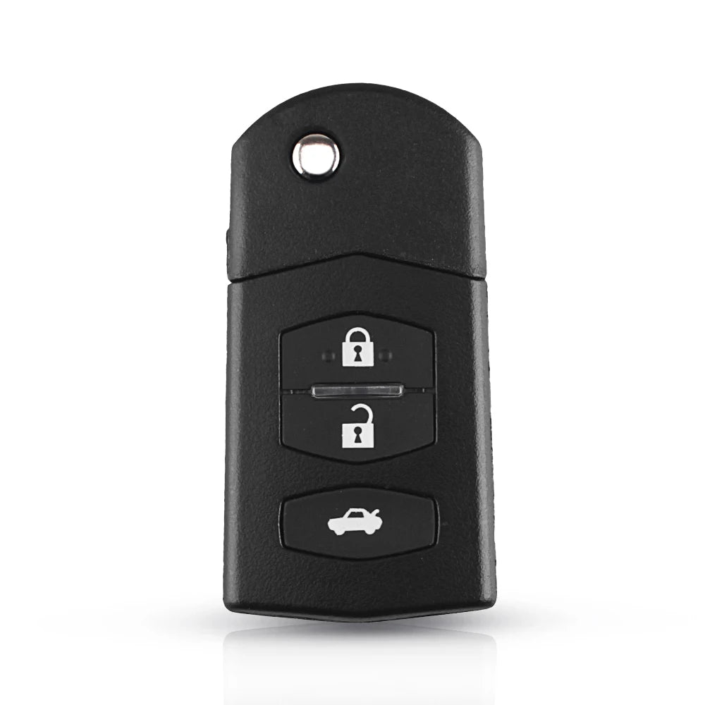 KEYYOU Folding Car Key Shell For MAZDA 2 3 5 6 RX8 MX5 Flip Remote Key Black Fob Case Cover 3 Buttons Key Car-Styling Blackbox Automotive Diagnostics