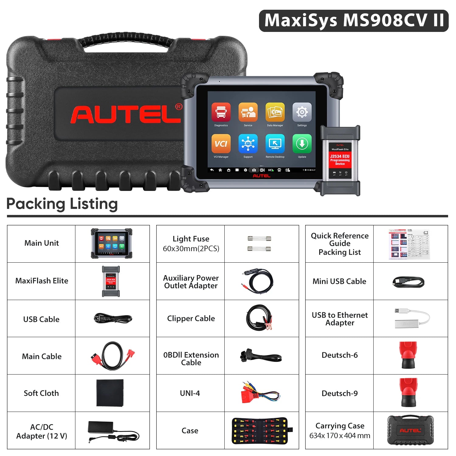 Autel MAXISYS MS908CV II Bidirectional Diagnostic Scanner