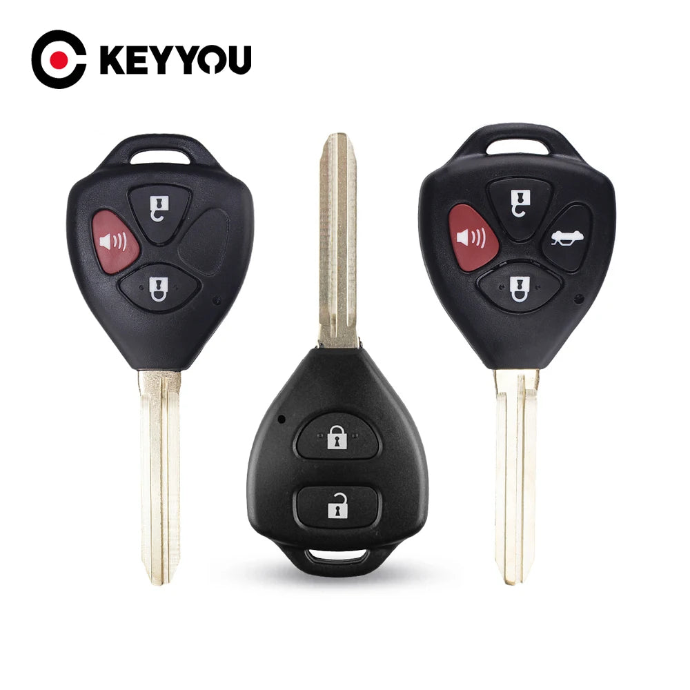 KEYYOU Uncut Replacement Plastic Remote Blank Keys For Toyota Camry 2007 2008 2009 2010 Avalon Corolla Matrix RAV4 Venza Yaris Blackbox Automotive Diagnostics