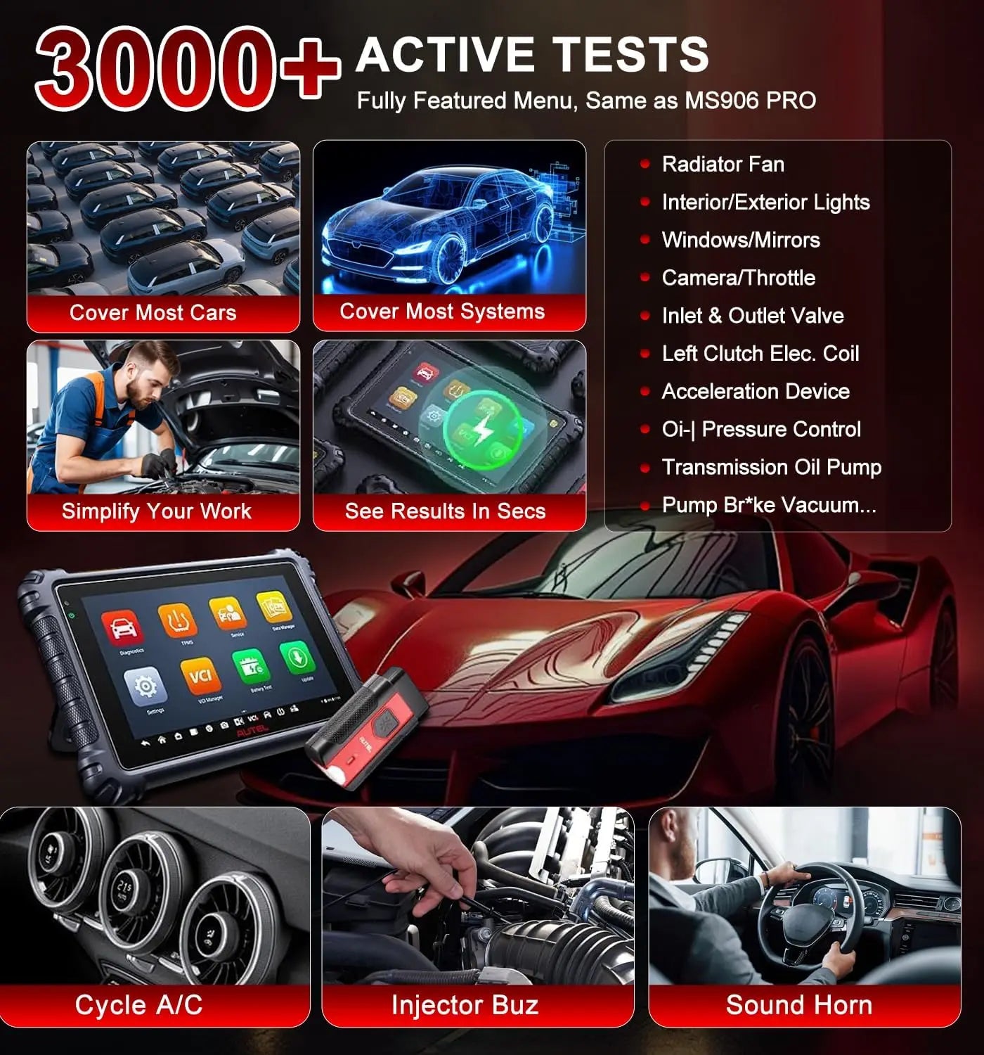 Autel MaxiCOM MK906 Pro Bidirectional Diagnostic Scanner