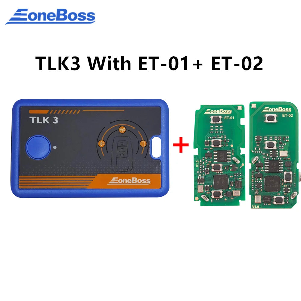 2026 New EONEBOSS TLK3 Supports Data Reading Automatic Frequency/ Vehicle Brand/ Chip Type Detection Can Choose ET-01 ET-02 Key Blackbox Automotive Diagnostics