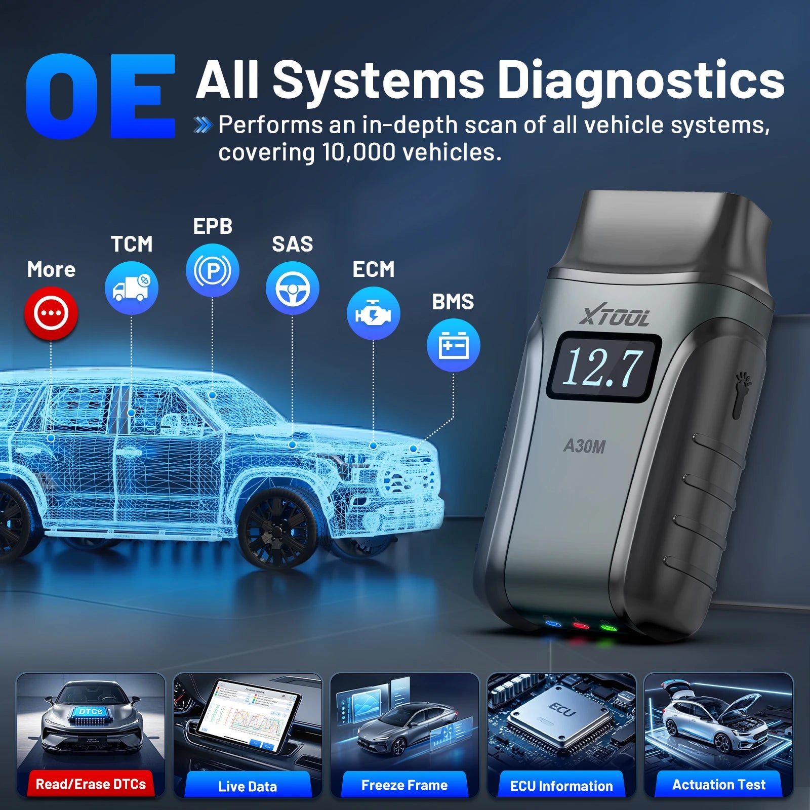 Xtool A30M V2.0 Automotive Diagnostic Scanner — image 3