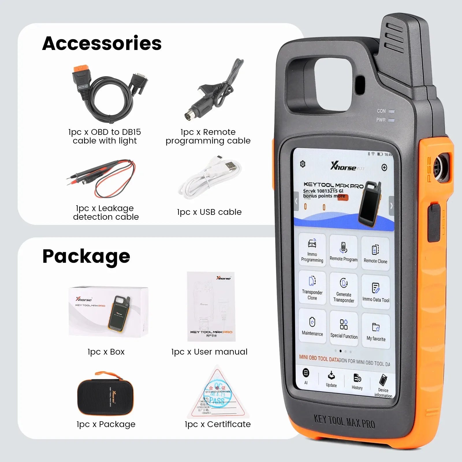Xhorse Key Programmer and Immobilizer Tool
