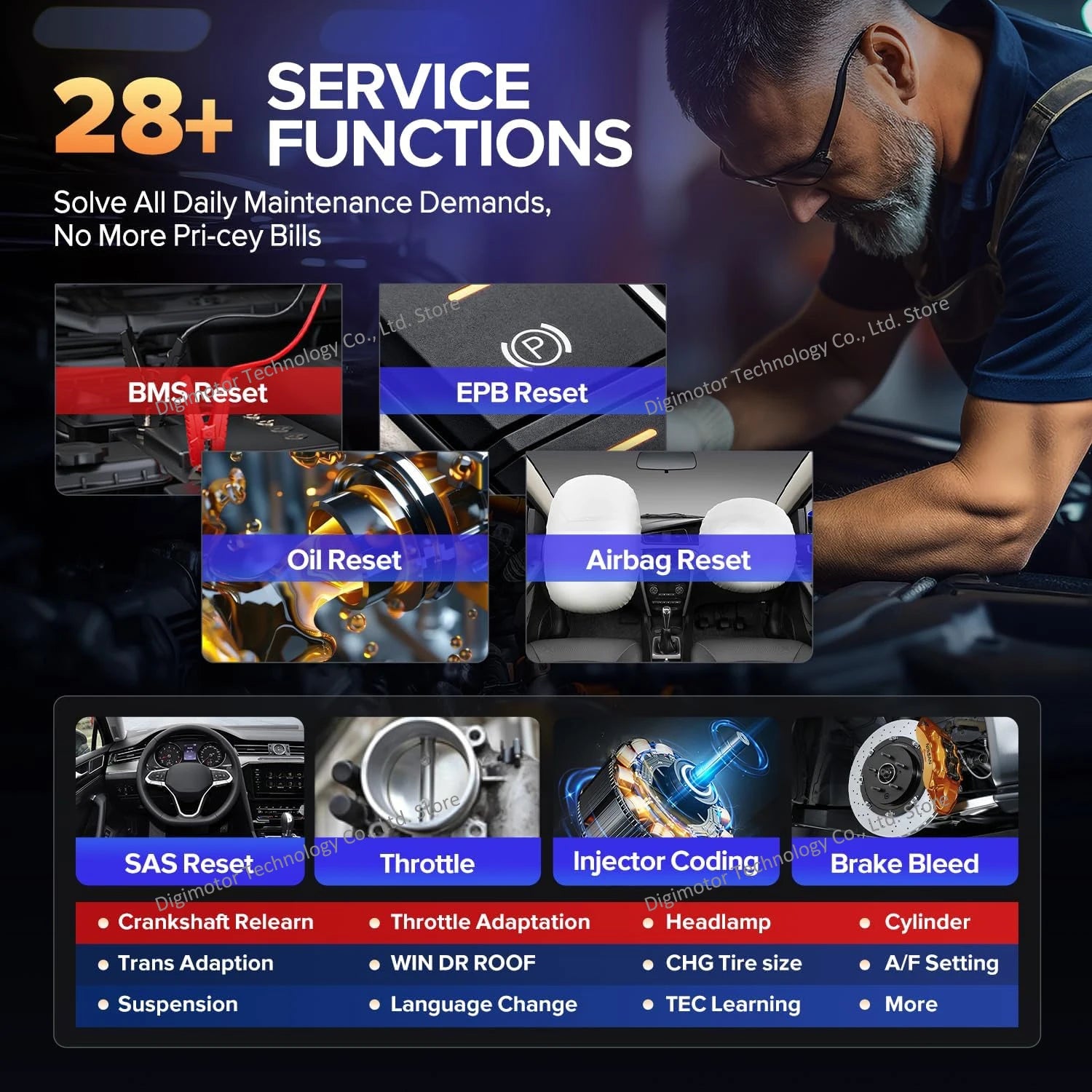 Autel MX808S Scanner Automotive Car Diagnostic Tool OBD2 Scanner, Bi-directional Control 38+Services, PK MK808S MK900 MK808K BT Blackbox Automotive Diagnostics
