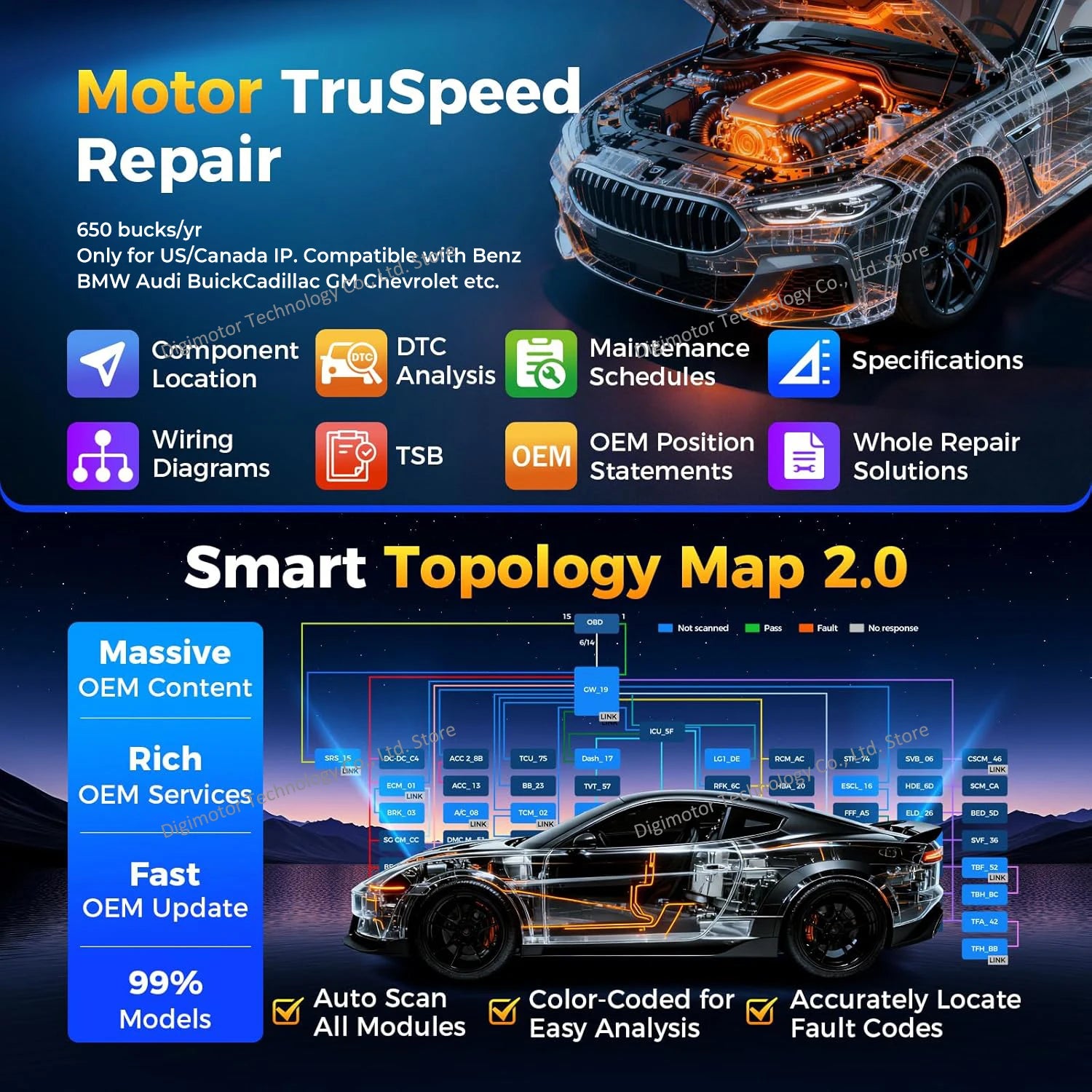 Autel MaxiCOM Ultra Lite S Top Cars Diagnostic Scanner, Topology 2.0, ECU Programming & Online Coding, 40+ Services, DOIP/CAN FD Blackbox Automotive Diagnostics