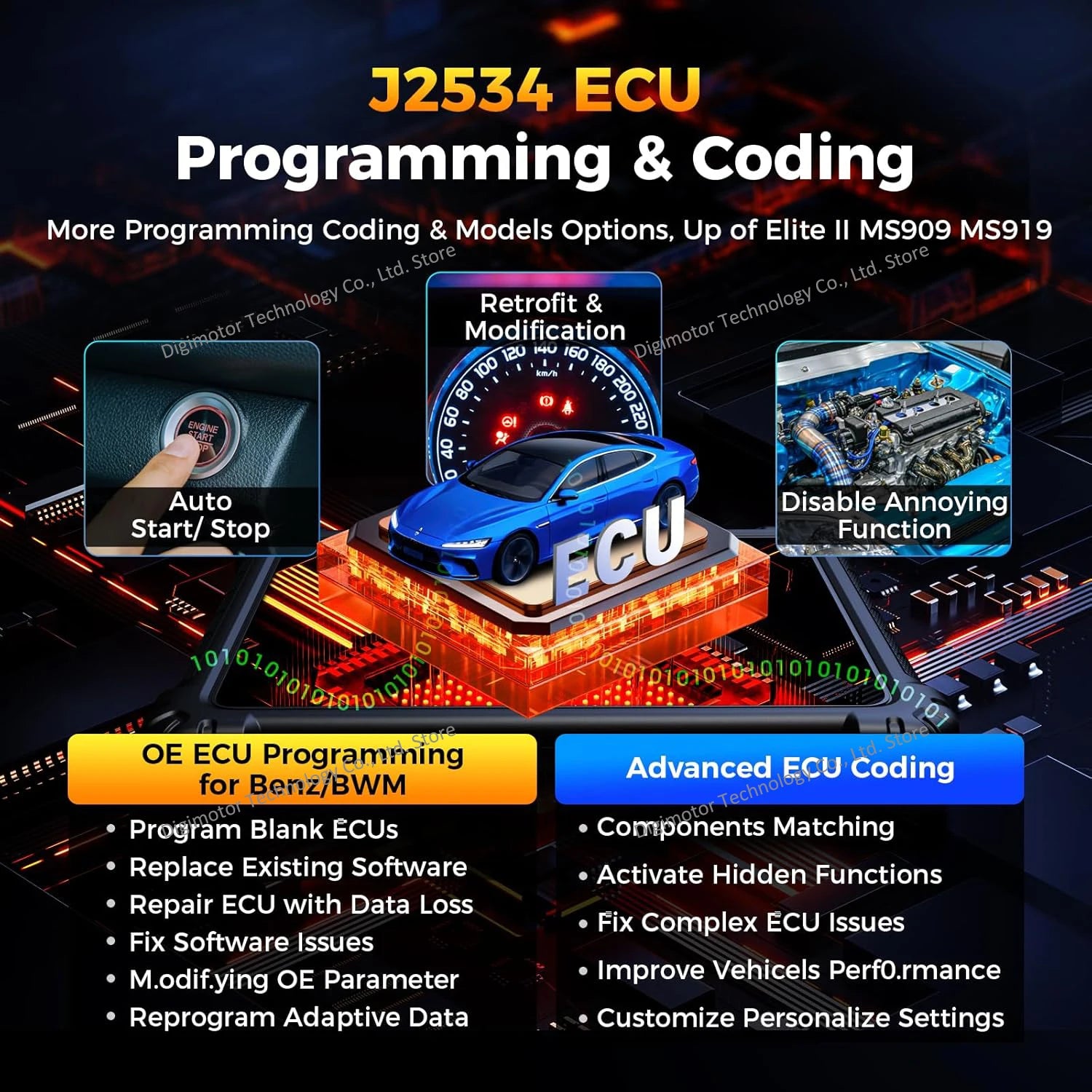 Autel MaxiCOM Ultra Lite S Top Cars Diagnostic Scanner, Topology 2.0, ECU Programming & Online Coding, 40+ Services, DOIP/CAN FD Blackbox Automotive Diagnostics