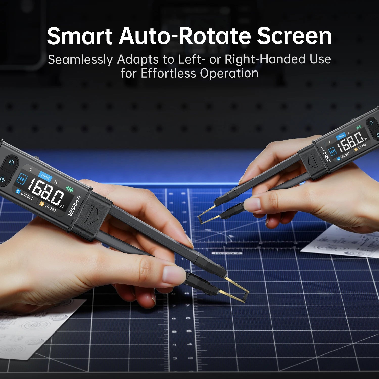 FNIRSI LCR-ST2 2-in-1 Digital Tweezer Bridge LCR ESR Meter SMD Test Kelvin Clip Electronic Component Multifunctional Tester Tool Blackbox Automotive Diagnostics