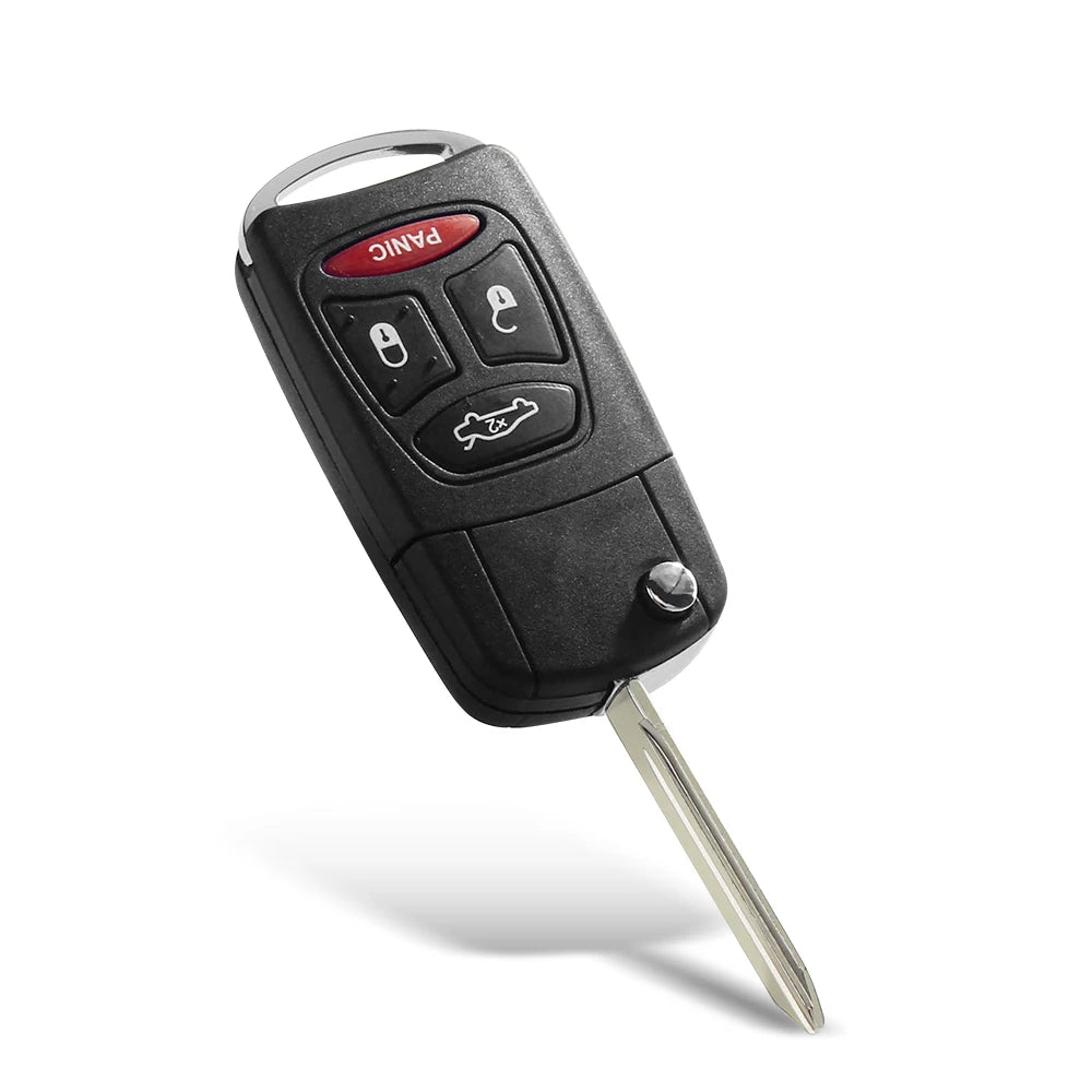 KEYYOU 4 Button Remote Flip Folding Key Shell Case For Chrysler 300 300C Aspen Dodge Magnum Dakota Durango RAM Charger Jeep CY22 Blackbox Automotive Diagnostics