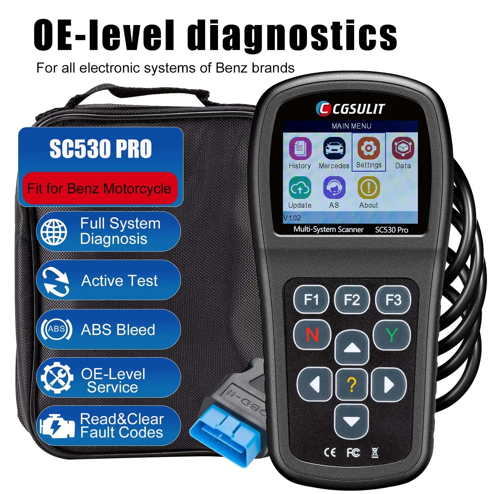 CGSULIT SC530 Pro Full System Diagnosis for Specfic Brand for Benz Blackbox Automotive Diagnostics