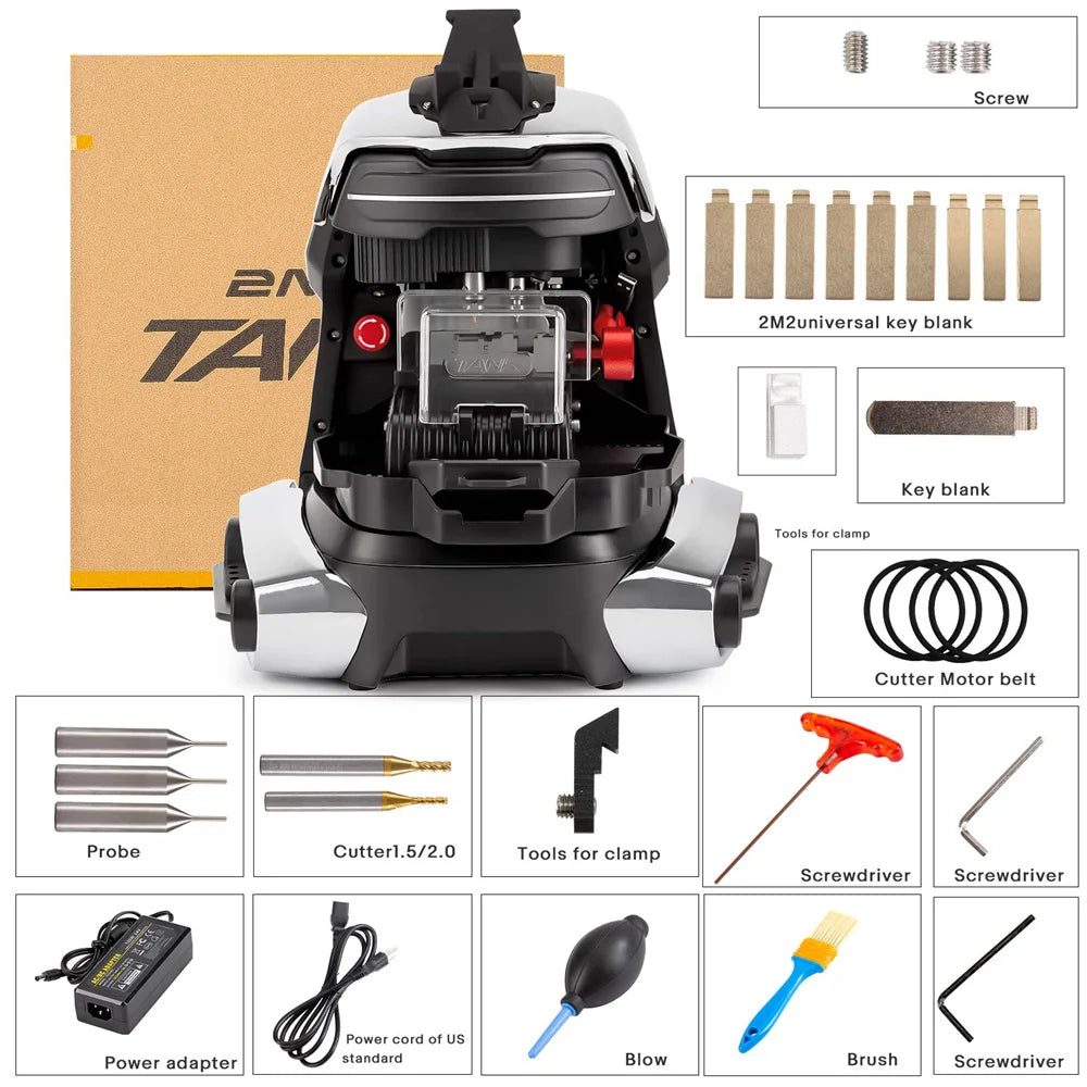 2M2 TANK 2 Pro TANK II Pro CNC Key Machine Add House Keys Mul-T-lock, Dimple, Multi-point Keys with Battery Blackbox Automotive Diagnostics